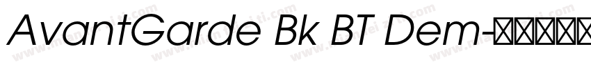 AvantGarde Bk BT Dem字体转换
